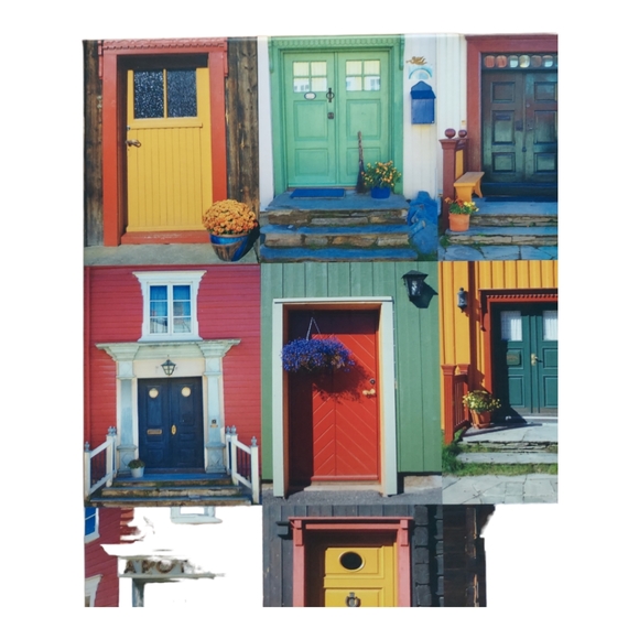 Colorful Doors Jigsaw Puzzle 29.5” By 19.5” Inches By Talking Tables 1000 Pieces - Picture 6 of 8